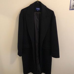 Ader error black wool coat